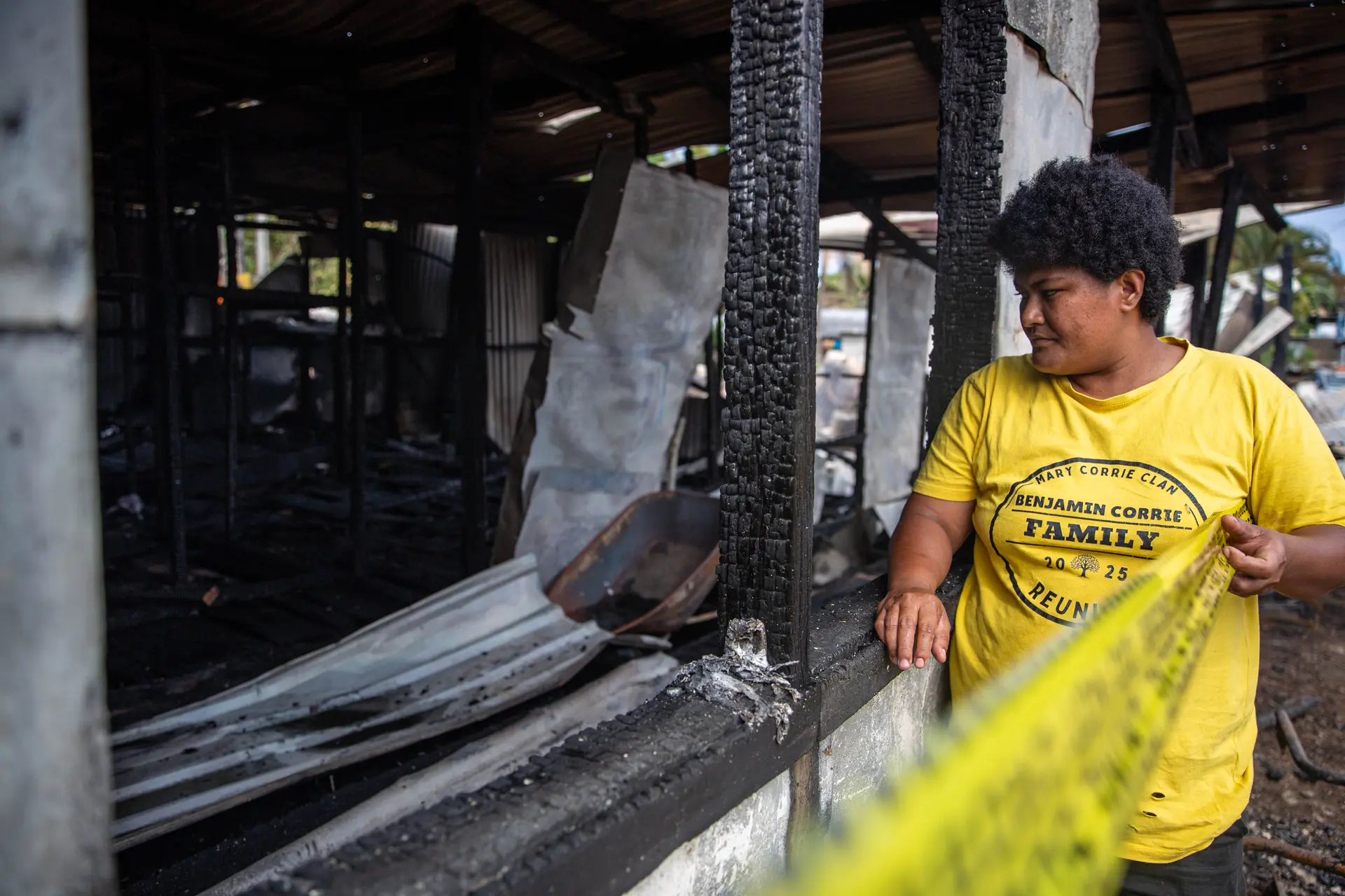 Sereana Osbourne, 30, said they were alerted to smoke rising from the neighbouring house at about 8.30am this morning.
