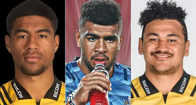 L-R: Salesi Rayasi, Hoskins Sotutu, Isaia Walker-Leawere