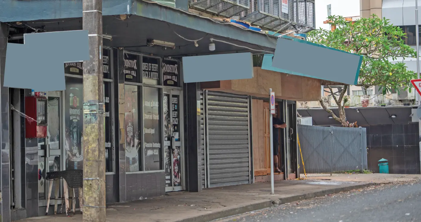 The area in Suva where the brawl took place yesterday morning. The area has several popular nightclubs along the corridor. Photo: Leon Lord 