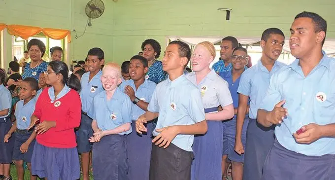 Fiji Society for the Blind students during the society’s golden jubilee celebration at Vatuwaqa in Suva on October 23, 2020.  Photo: Ronald Kumar