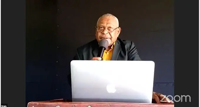 Former senior pastor for Lautoka CMF church Josaia Tokea during his Zoom Church Session in Sunday 10th October 2021. Photo: Facebook 