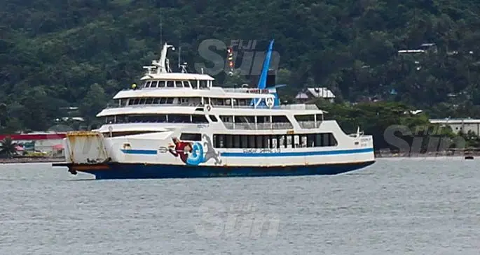 Goundar Shipping’s new vessel MV Joseph P anchored out at the Suva Harbour on April 17, 2020. Photo: Kelera Sovasiga