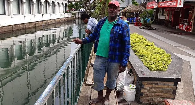 Chadwick Antonius, 63, at Terry Walk in Suva. Photo: Shalveen Chand