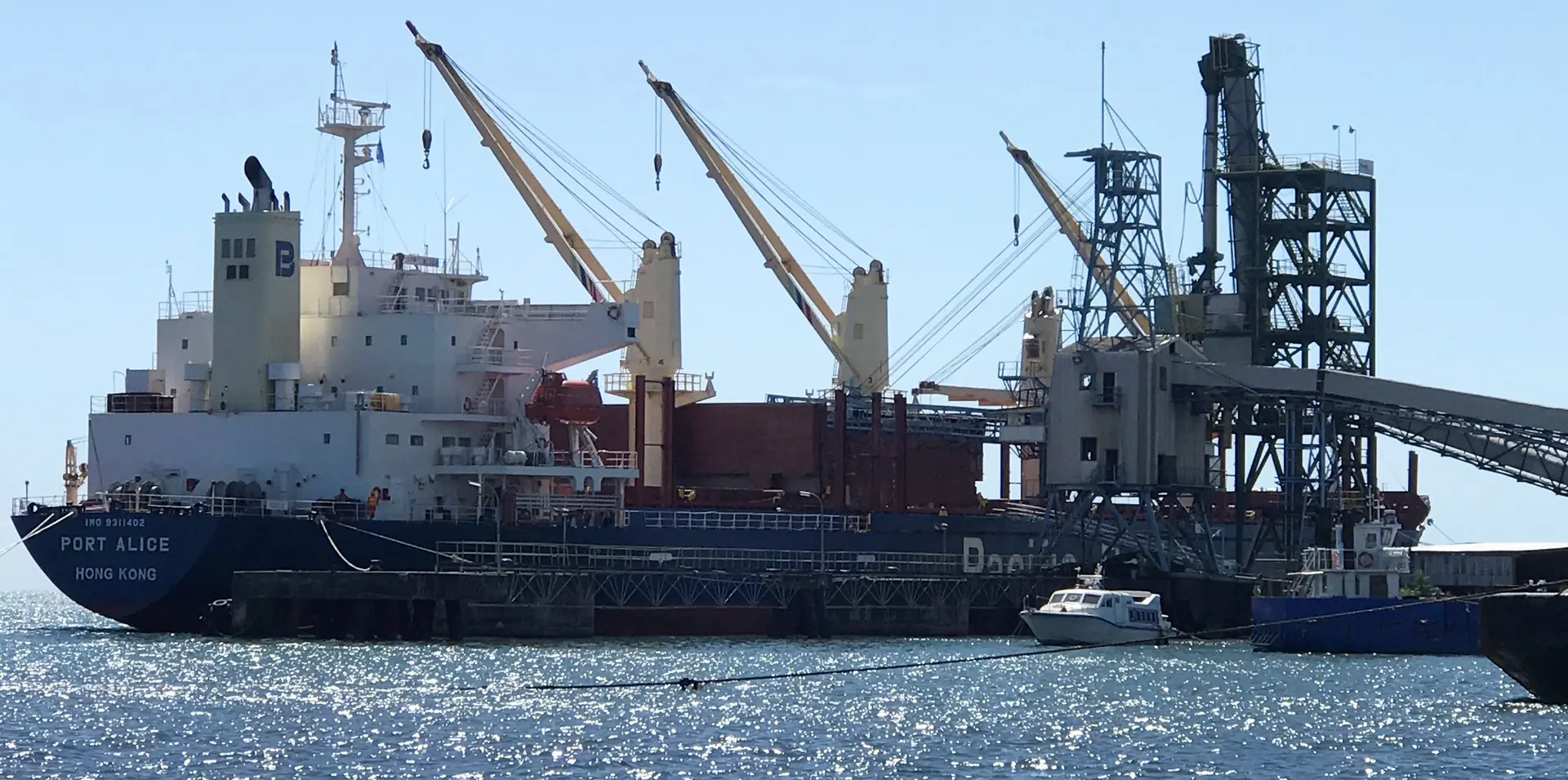 Port Alice loading sugar at the Fiji Sugar Corporation port facility at Lautoka on July 28, 2020. Photo: Charles Chambers