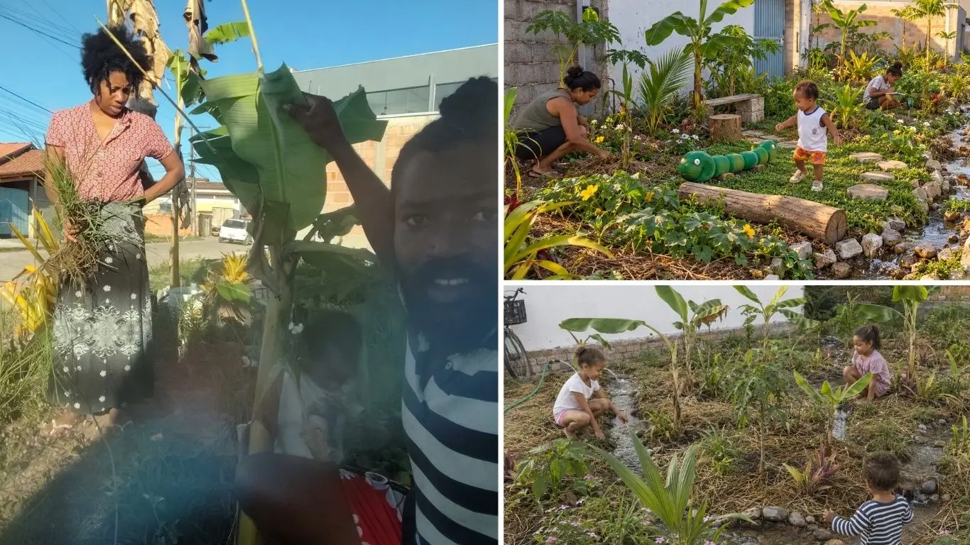 The Bailey family at their home garden