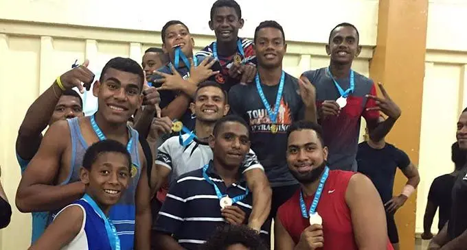 Serua weightlifters at the recent Fiji Games. Photo: Fiji National Sports Commission