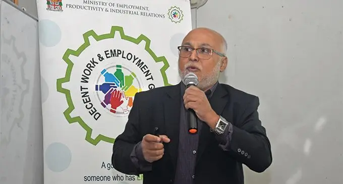The Professor of Economics from the School of Business, Western Sydney University in New South Whales, Australia, Dr Partha Gangopadhyay during his presentation at the Sigatoka Town Council on May 29, 2019. Photo: Nicolette Chambers