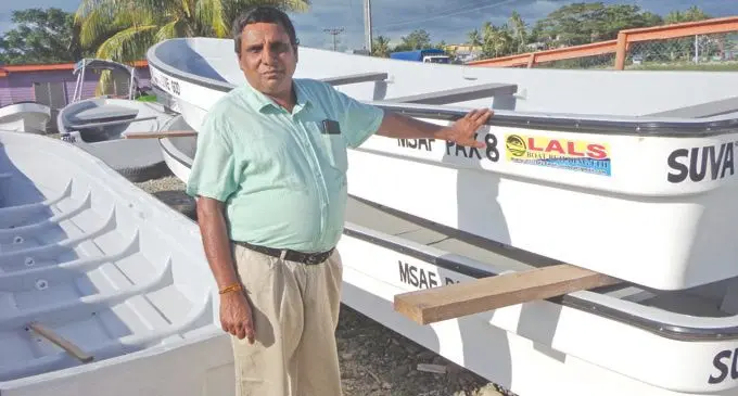 Ashok Kumar at his boat yard in Lautoka on May 24, 2018. Photos: Peni Komaisavai