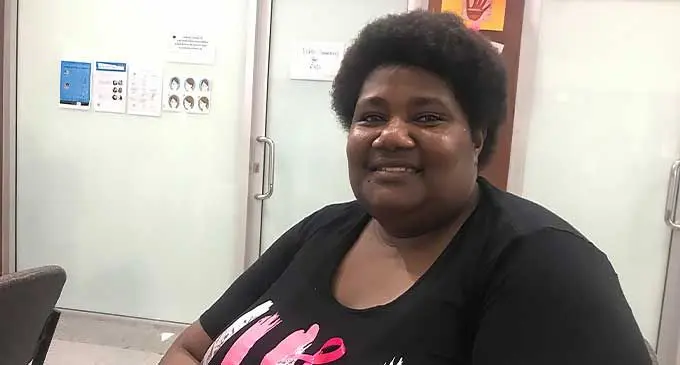 Cervical cancer survivor Unaisi Lewagata.