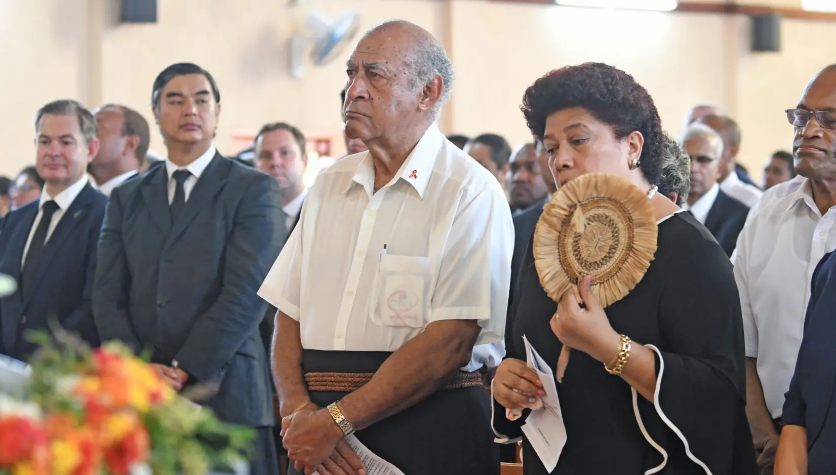Ratu Epeli Nailatikau with wife Adi Koila Nailatikau.