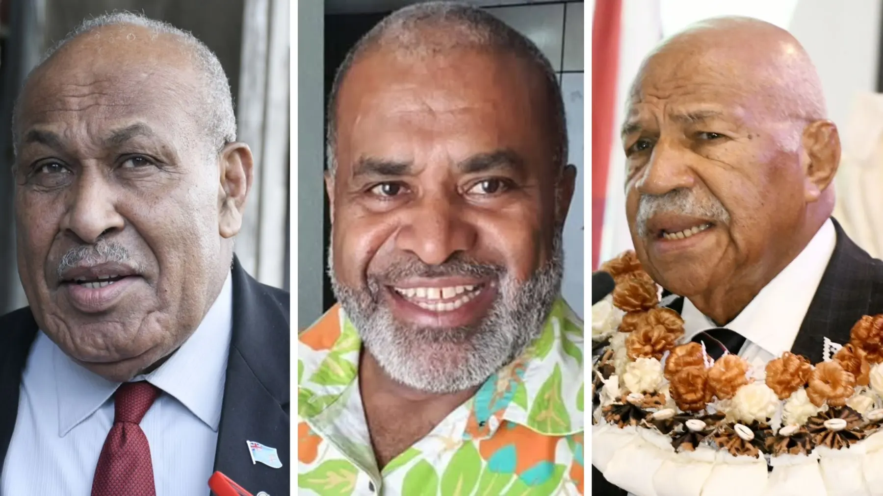 Minister for iTaukei Affairs Ifereimi Vasu, Permanent Secretary for iTaukei Affairs Jone Nakamocea and Prime Minister Sitiveni Rabuka.