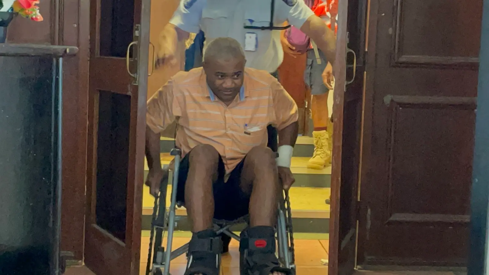 Murder accused Epeli Laqeni leaving the High Court in Suva on February 24, 2026.