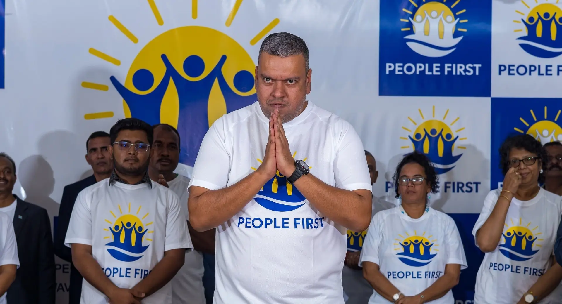  Ashneel Sudhakar during the People First party launch on Saturday.