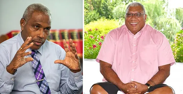 Attorney-General Siromi Turaga. Photo: Leon Lord. (R) President Ratu Wiliame Katonivere. Photo: DEPTFO 