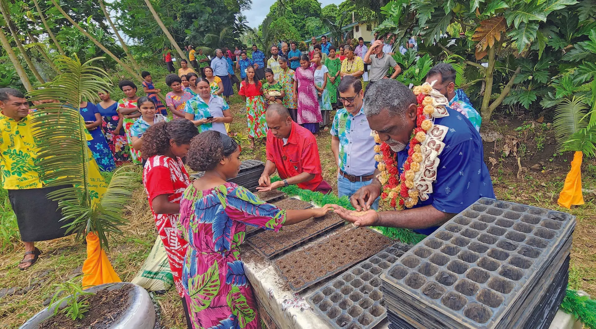Assistant Minister for Agriculture, Tomasi Tunabuna, during the opening of the Tutu Rural Training Centre nursery in Taveuni on March 21, 2024. Photo: Sampras Anand