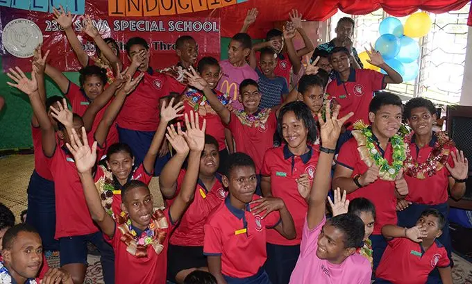 Suva Special School 2019 prefects following their induction  on February 8, 2019. Photo: Ronald Kumar.