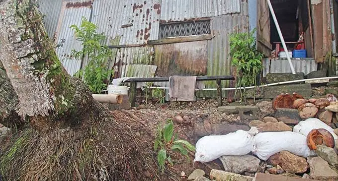 Sainimili Cemumu’s house in Tagaqe Village along the coral coast on the Queens Rd.