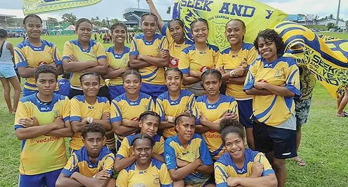 Suva Grammar School Under-19 girls team during the opening round of the Southern Zone’s Weet-Bix Raluve Trophy competition at Bidesi Park, Suva, on August 6, 2022. Photo: Southern Zone