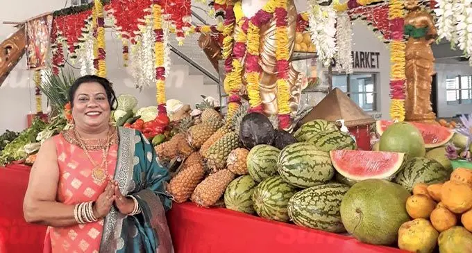 Kamni Devi with Angie Prasad at the Namaka market in Nadi.  Photo: Waisea Nasokia