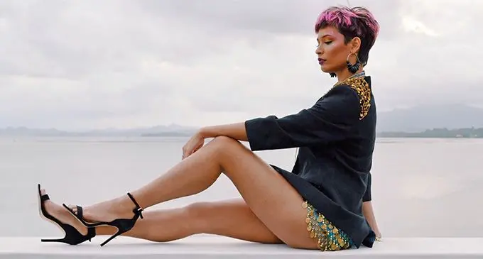 A model atop the rooftop at the Grand Pacific Hotel in Suva – home to the Botegga Fijian Fashion Festival. Photo: Bottega Fijian Fashion Festival