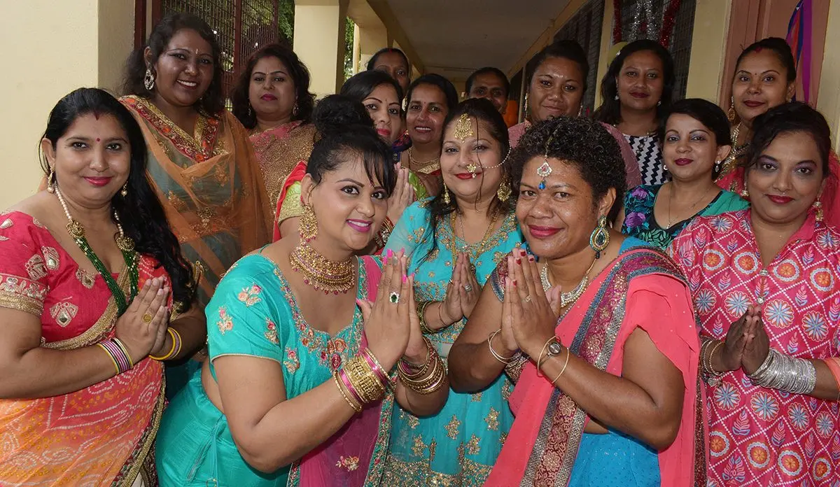 Happy Diwali to all...Rishikul Primary School teachers while celebrating Diwali , The festival of lights in School with parents and students on October 25, 2019. Photo: Ronald Kumar.