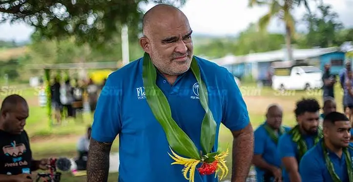 FIJI Water Flying Fijians head coach, Simon Raiwalui. Photo: Leon Lord