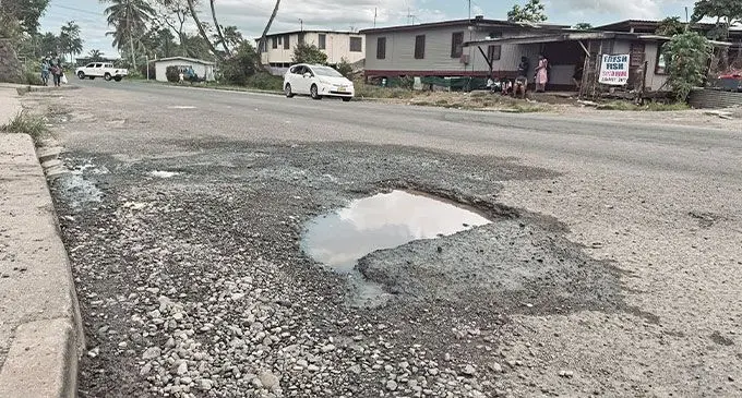 The current state of the road at Khalsa in Tacirua, near Suva on February 6, 2025. Photo: Sosiveta Korobiau