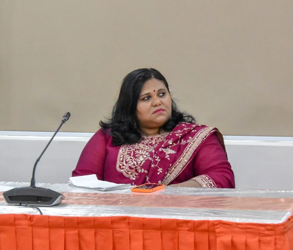 Vice Chairperson of the Standing Committee on Economic Affairs Premila Kumar in Parliament on October 20, 2025.