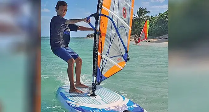 Wind surfer Niko Muller. Photo: Supplied