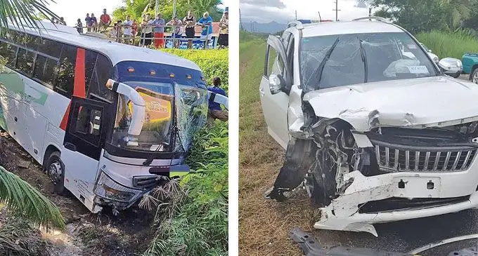 Two separate accidents that occured on Sunday.