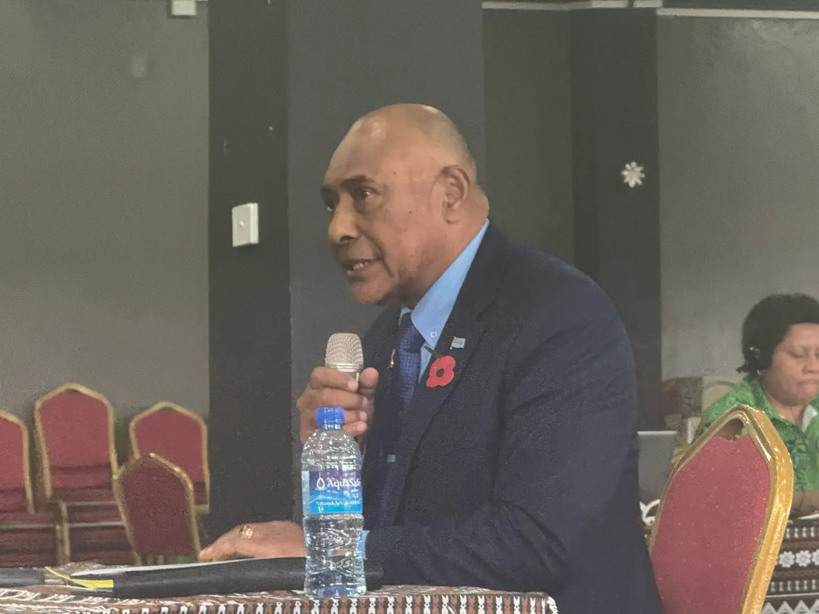 Minister for Immigration Viliame Naupoto while speaking during the consultation in Nakasi on October 22, 2026. 