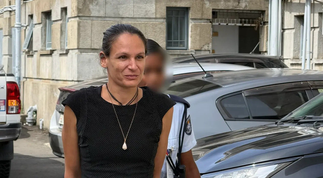 Zoe Maharaj outside the Suva Magistrate on February 24, 2026. 