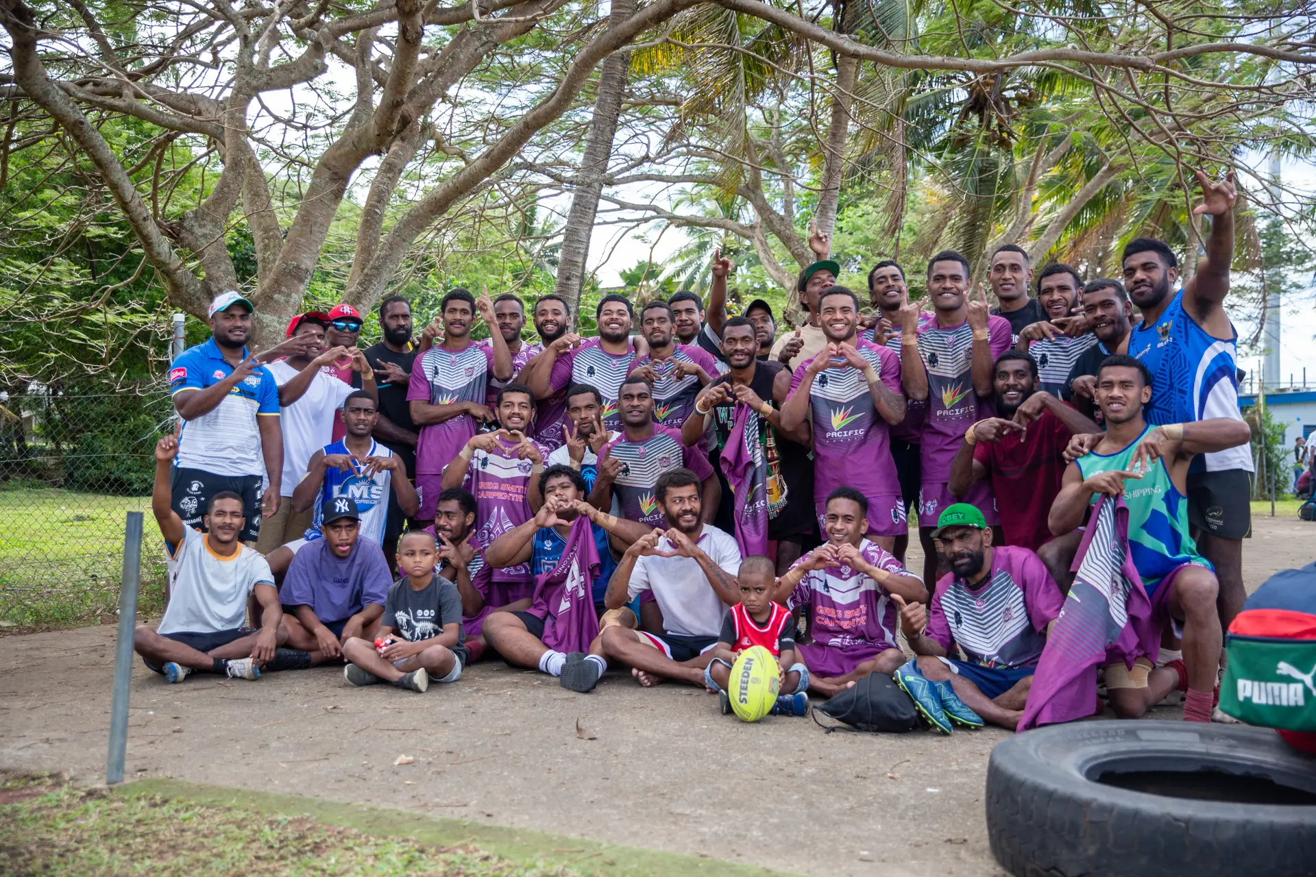 Kinoya Sea Eagles rugby league team with supporters in Suva on July 4, 2026. Photo: Josua Buredua 
