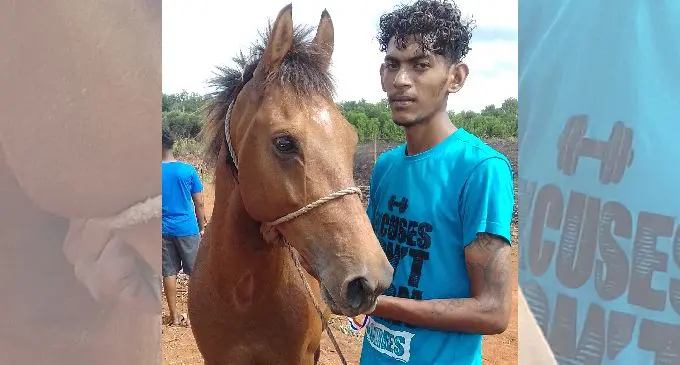 Last year’s winning horse Tui Narara with jockey Monish Singh at Lekutu Race Course. Photo: Bua Horseracing Association