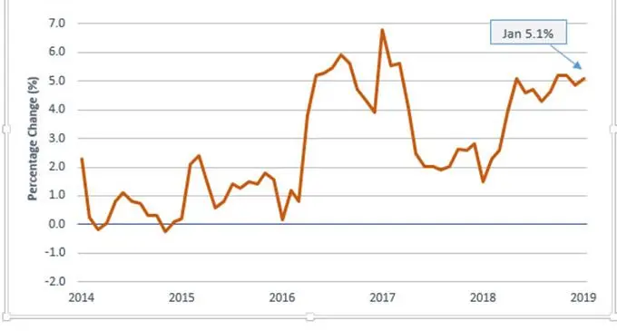 Headline Inflation - January 2019