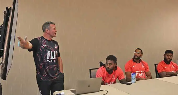 Flying Fijians assistant coach Aaron Mauger