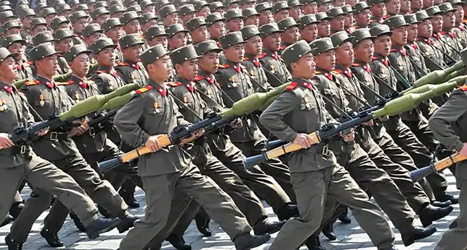 North Korea troops.