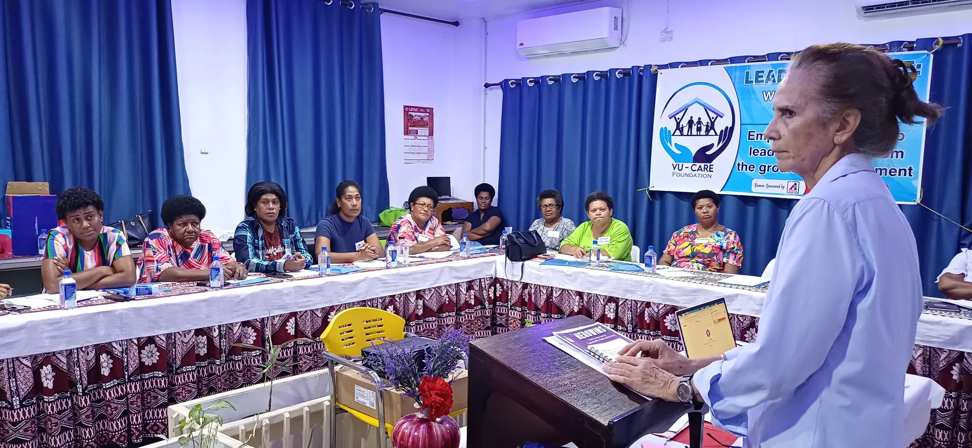 Former Labasa and Savusavu Town Council special administrator Doreen Robinson addresses the participants gathered during the leadership training on October 2, 2025.