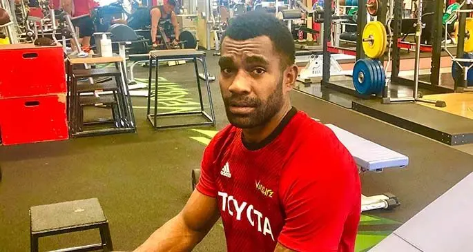 Nacanieli Narekuva at the Toyota Verblitz training centre.