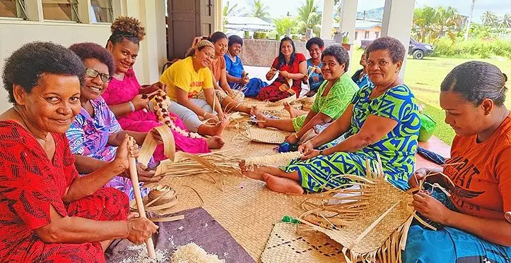 Women participants during the Labasa Multicultural Centre organised traditional skills training at the Labasa Bible Church on March 22, 2023. Photo: Sampras Anand