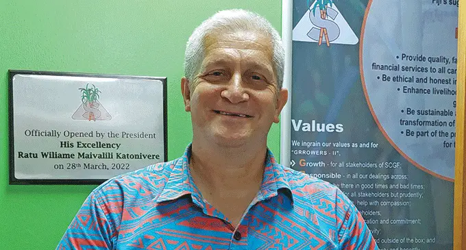 United Kingdom Deputy High Commissioner to Fiji, Paul Welsh at the Sugar Cane Growers Fund headquarters in Lautoka on November 10, 2022. Photo: Nicolette Chambers