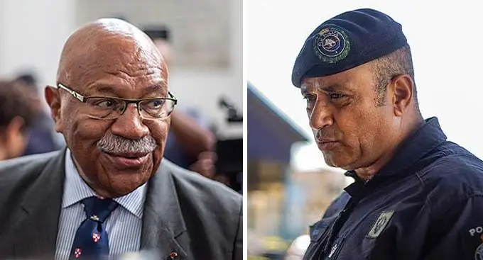 Prime Minister Sitiveni Rabuka and Commissioner of Police, Brigadier-General Sitiveni Qiliho
