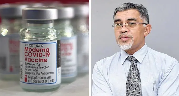The Moderna COVID-19 vaccine and Doctor James Fong.