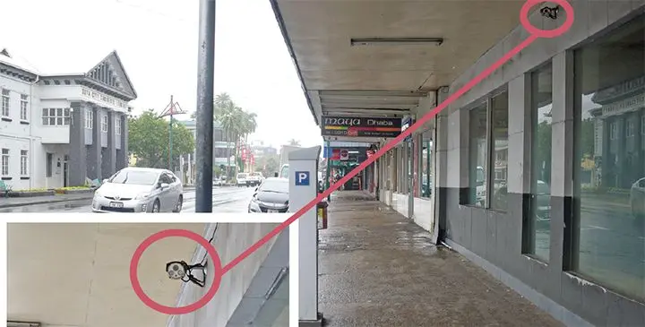 Victoria Parade where the incident happened. INSET: CCTV camera that caught the footage. Photo: Ronald Kumar