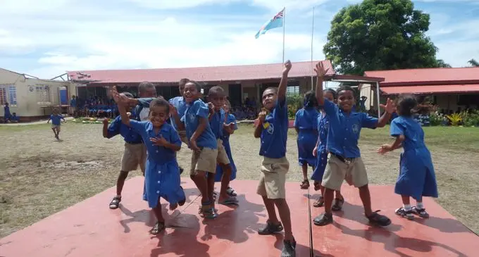 Students of Gandhi Bhawan Primary School celebrating Holi on March 1,2018. Photo: Karalaini Tavi