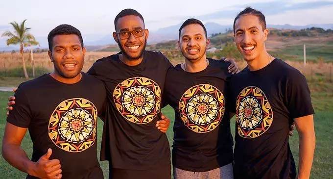 Joeli Kaukimoala (second from left) with other Pacific climate warriors.