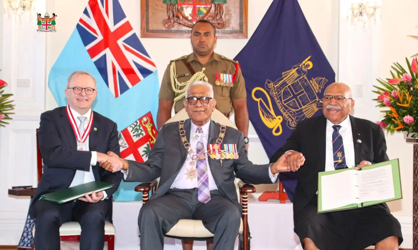 Albanese receives Fiji's highest honour