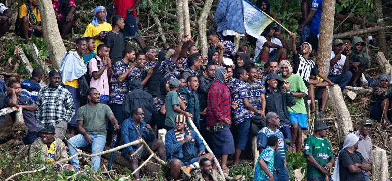 Fans watching the Fiji Secondary Schools Rugby Union’s Eastern Zone quarterfinals at Dawasamu Secondary School ground in Tailevu North on July 12, 2024. Photo: FSSRUEZ 