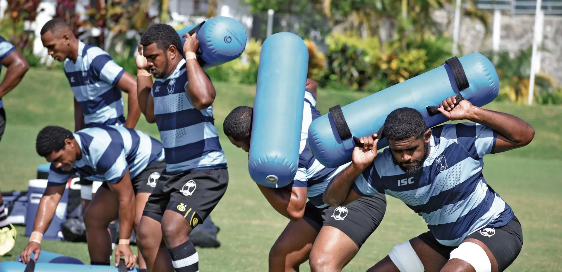 Fiji Airways Fiji Warriors side during training at Albert Park on March 07, 2018. Photo: Ronald Kumar.