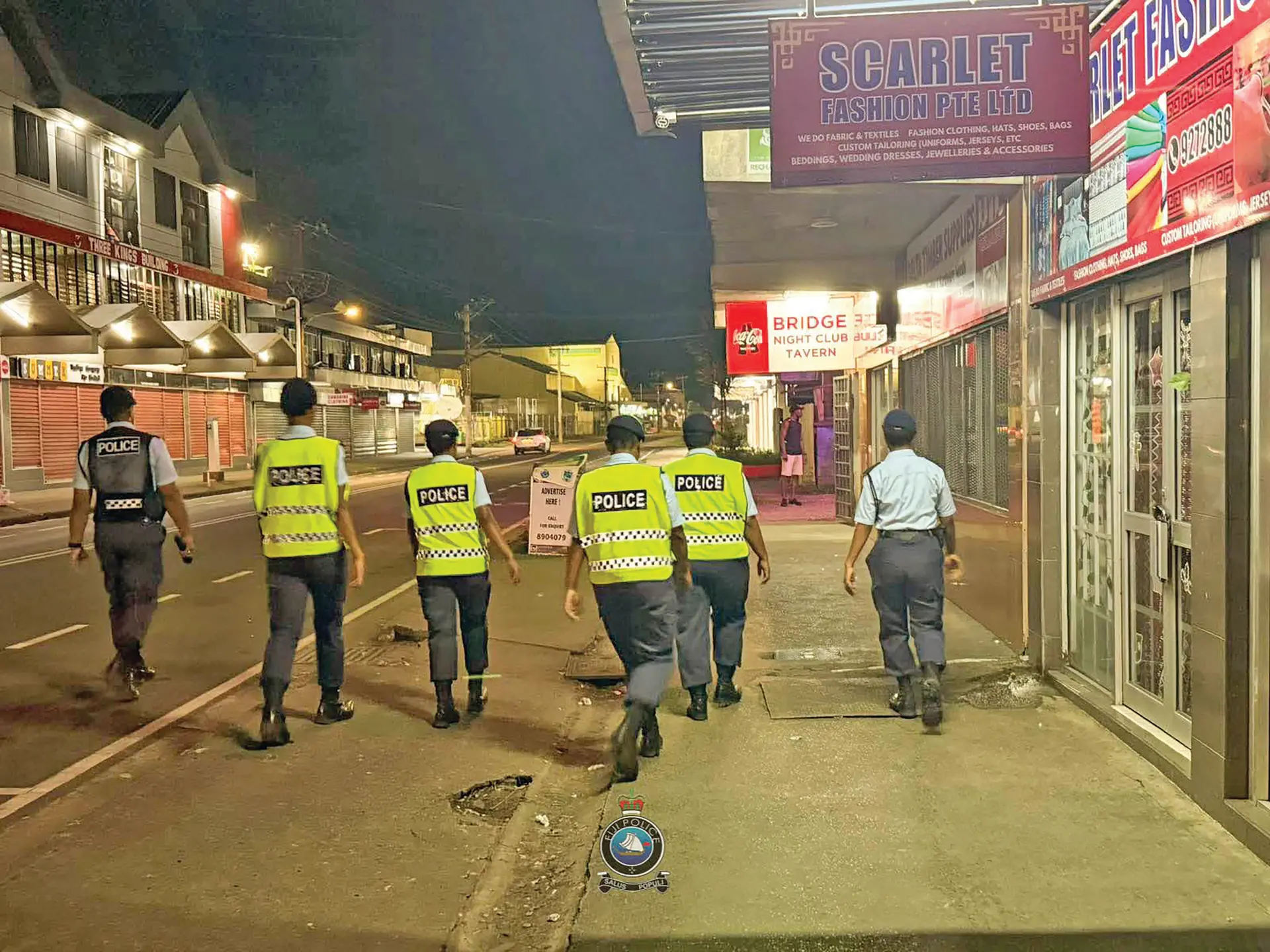 Police on foot patrol.